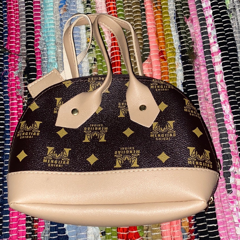 Brown and tan purse